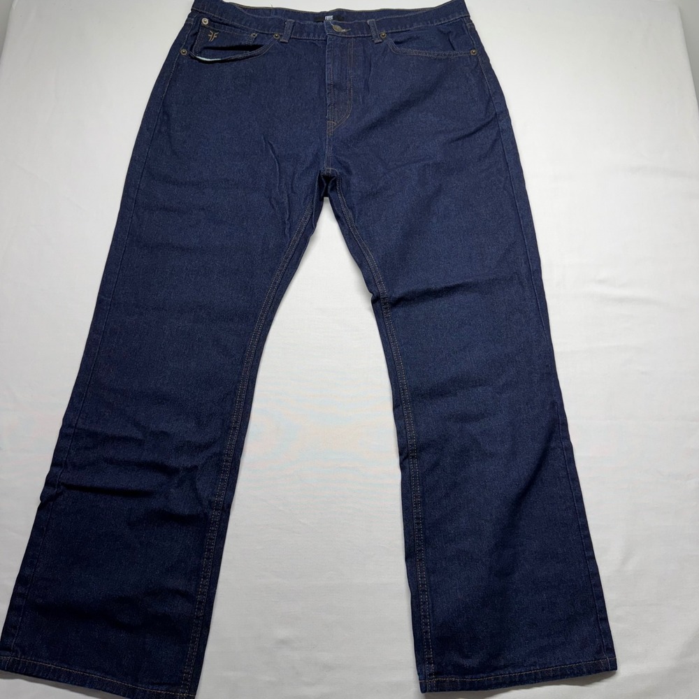 Frye Jeans Straight Leg 36x30 Dark Indigo Blue Mens Classic Denim Heritage Work